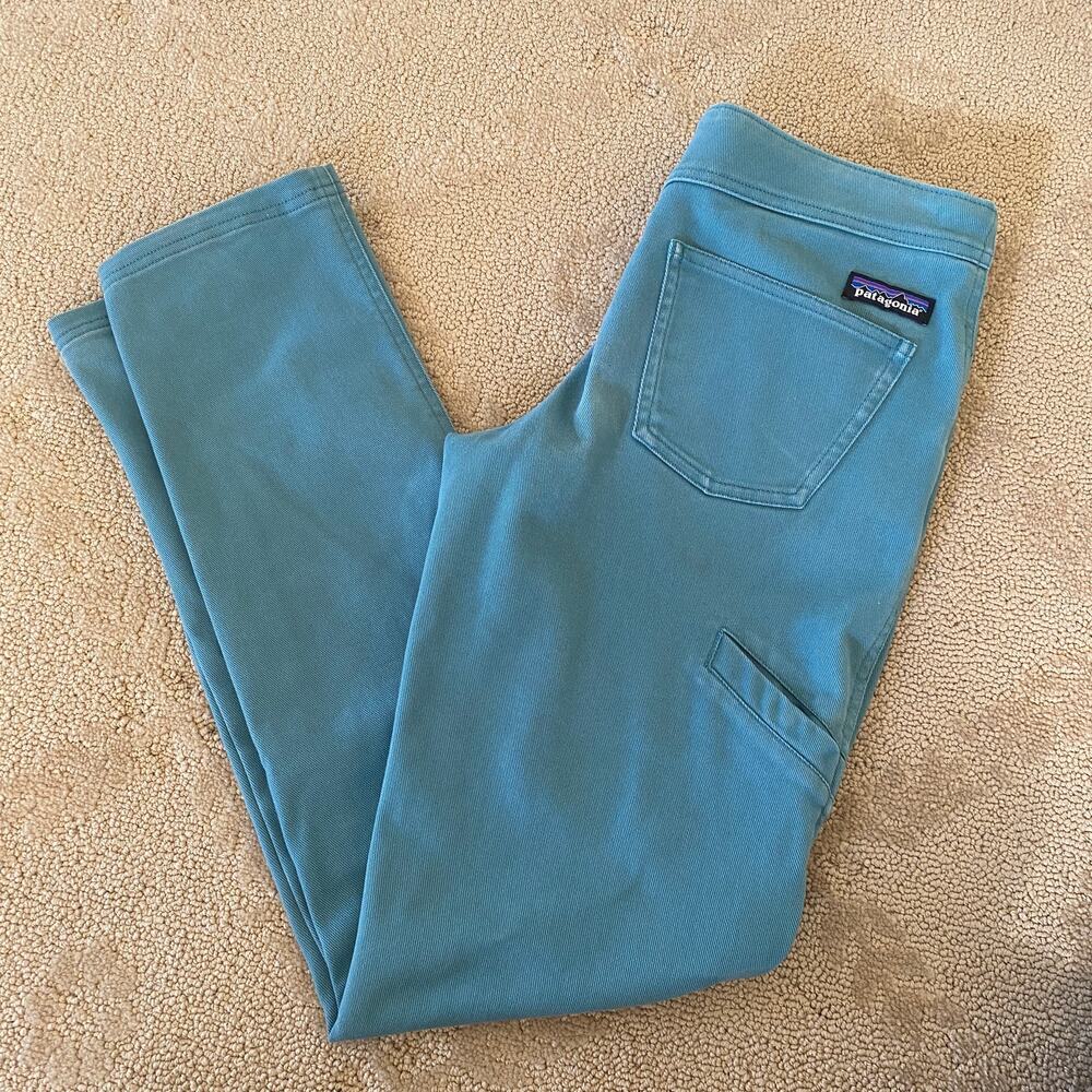 Patagonia Tate Pants Size 4 Womens Classic Strait Canvas Pants in Teal Blue